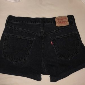 Levi’s black high waisted shorts
